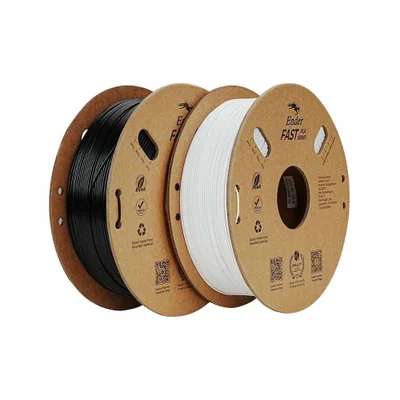 Kit 2kg Filamentos Ender-fast Pla Creality P/ Impressora 3d Branco E Preto - 3301010395