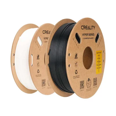 Kit 2kg Filamentos Hyper Pla Creality P/ Impressora 3d Branco E Preto - 3301010392