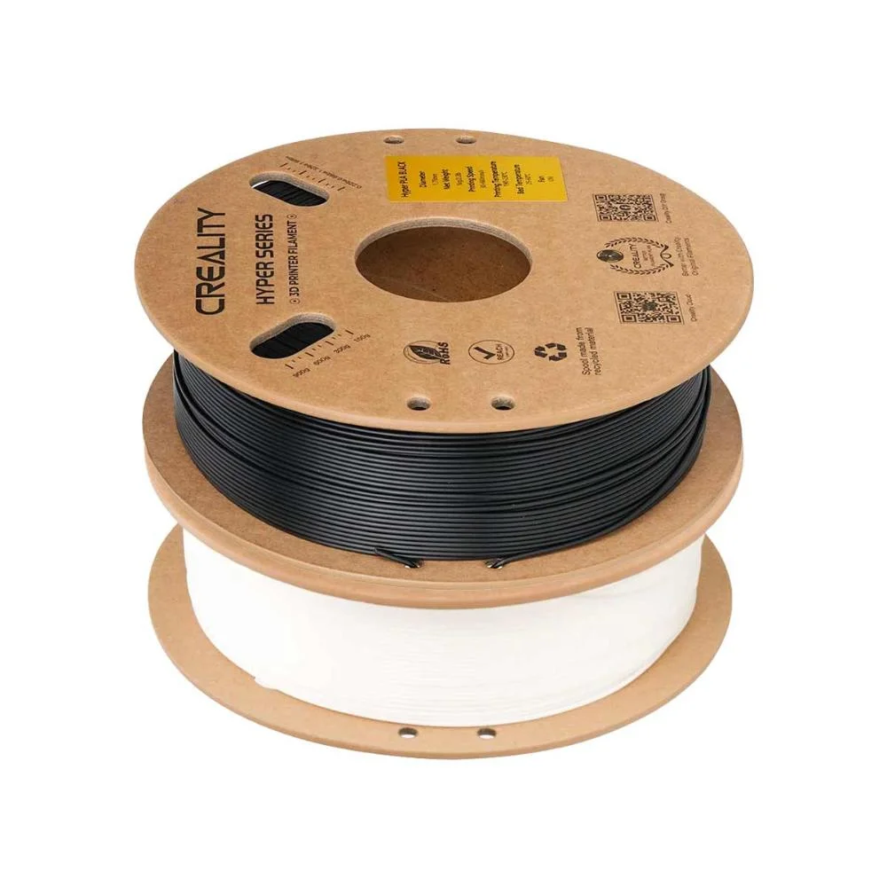 Imagem 2 de 2 do produto Kit 2kg Filamentos Hyper Pla Creality P/ Impressora 3d Branco E Preto - 3301010392