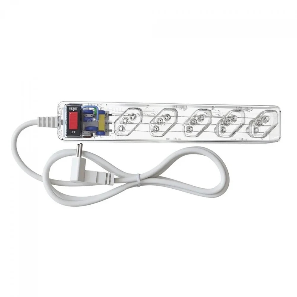 Imagem 2 de 5 do produto Filtro De Energia Dps Iclamper Energia 5 Tomadas, 127/220 Volts, Lcf, 1m, Transparente, Bivolt.