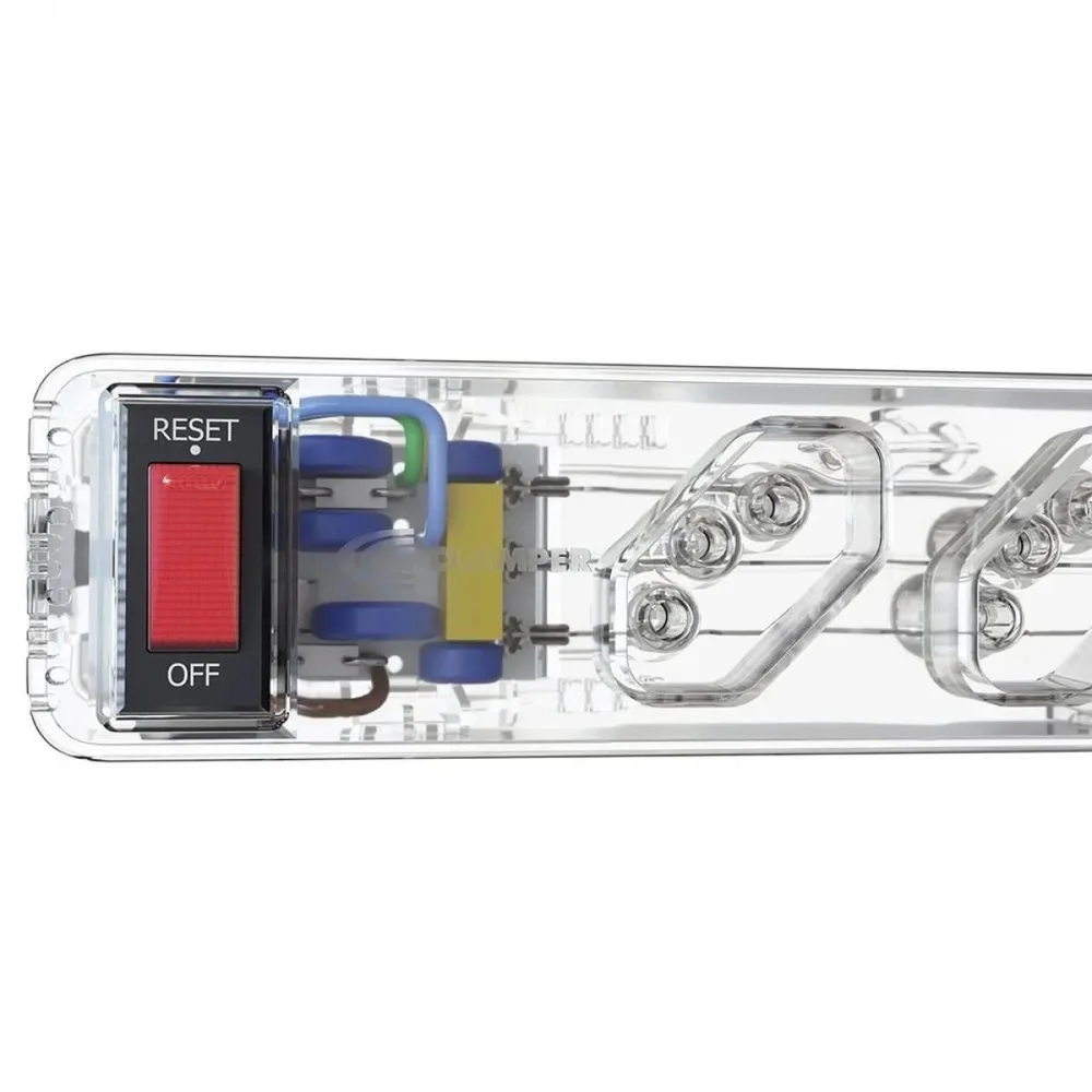 Imagem 4 de 5 do produto Filtro De Energia Dps Iclamper Energia 5 Tomadas, 127/220 Volts, Lcf, 1m, Transparente, Bivolt.