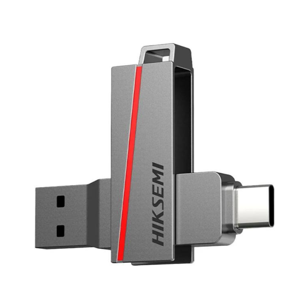 Pendrive Hiksemi Dual Slim, 32gb, Usb 3.2, Cinza