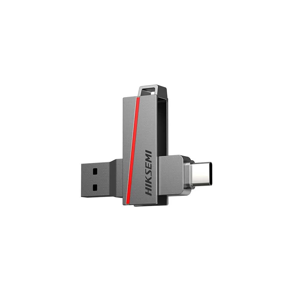Imagem 3 de 4 do produto Pendrive Hiksemi Dual Slim, 32gb, Usb 3.2, Cinza
