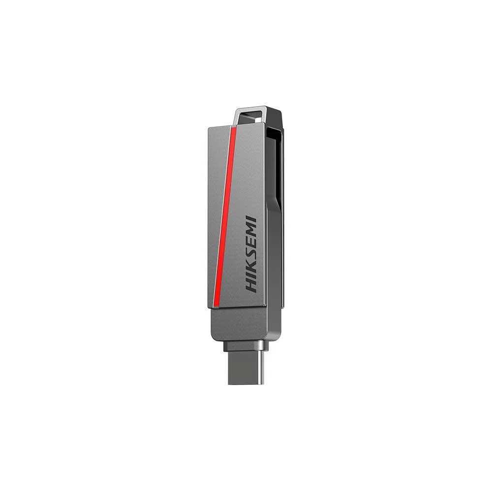 Imagem 4 de 4 do produto Pendrive Hiksemi Dual Slim, 32gb, Usb 3.2, Cinza