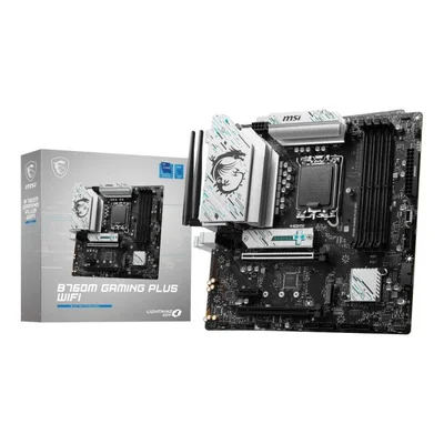 Placa Mãe Msi B760m Gaming Plus, LGA 1700, Ddr5, Chipset Intel B760, USB 3.2, Slot M.2 - Micro Atx