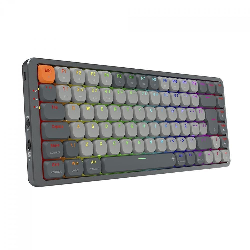 Kee PC Teclado Gamer K-MEX KM52, Rainbow, ABNT2, Preto, KM5228U0001CB1X