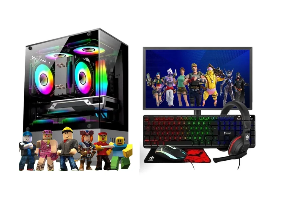 Computador Cpu PC Gamer Infantil Completo Intel Core I5 Memoria Ram 16gb SSD 240GB Monitor Kit Gamer