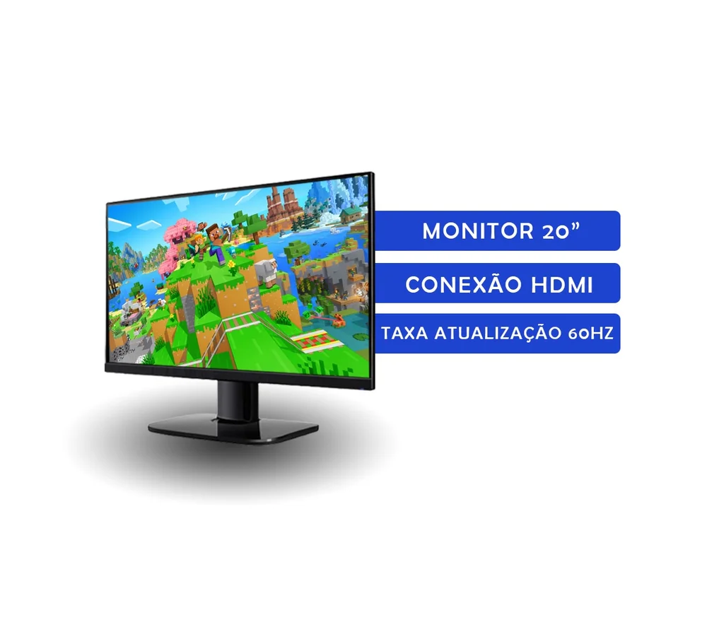 Computador Cpu PC Gamer Infantil Completo Intel Core I5 Memoria Ram 16gb SSD 240GB Monitor Kit Gamer - view 2