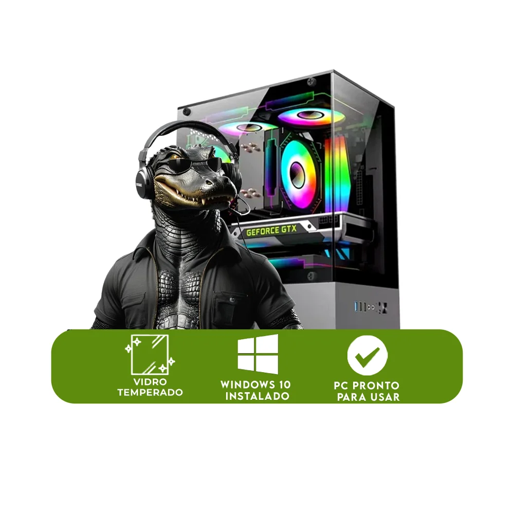 Computador Cpu PC Gamer Infantil Completo Intel Core I5 Memoria Ram 16gb SSD 240GB Monitor Kit Gamer - view 3