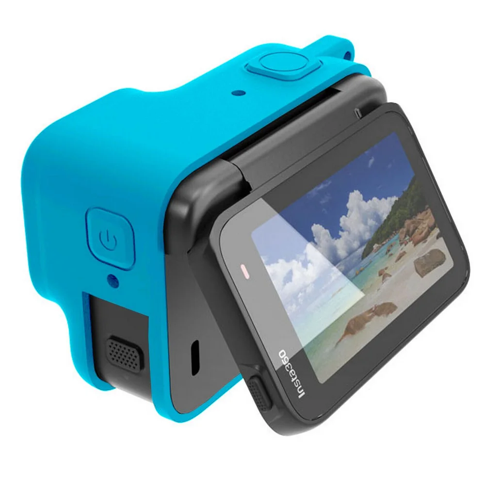 Imagem 2 de 5 do produto Capa De Silicone Para Câmeras Insta360 Ace Pro Cor:azul