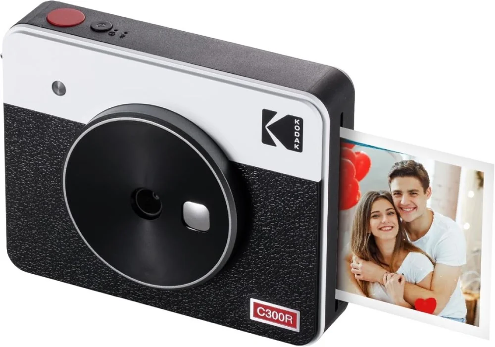 Kodak Mini Shot 3 Retrô  Branca - C300rw - Camera Instantânea E Photo Printer Bluetooth  2 Em 1 - I