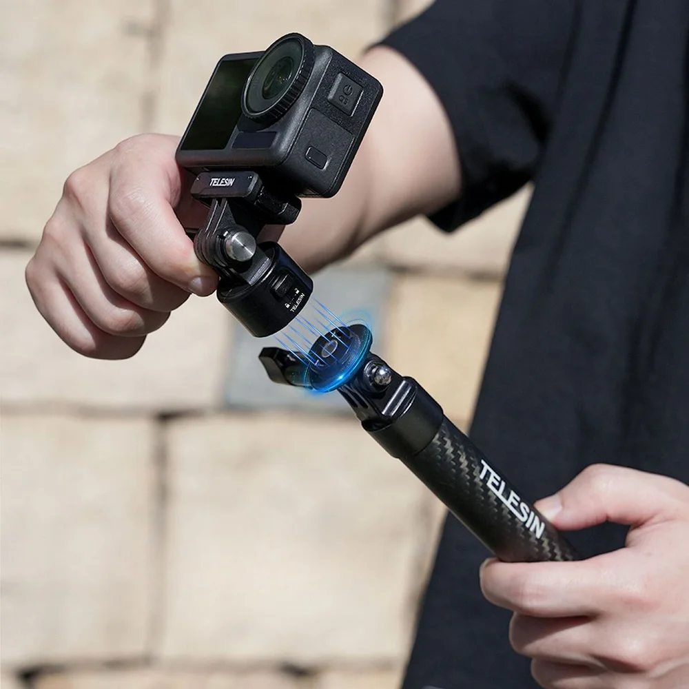 Imagem 3 de 5 do produto Adaptador Magnético Engate Rápido Para Câmeras De Ação - Telesin