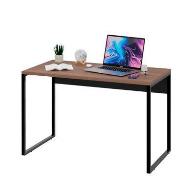 Mesa De Escritório Computador Industrial 1,20m Netmobil - Nogal/preto