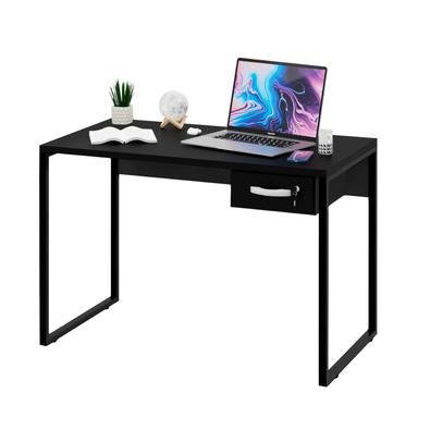Mesa De Escritório Computador Industrial C/ Gav 1,00m Netmobil - Preto