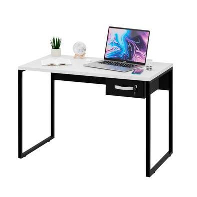 Mesa De Escritório Computador Industrial C/ Gav 1,00m Netmobil - Branco