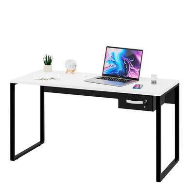 Mesa De Escritório Computador Industrial 1,50m Com Gaveteiro Netmobil - Branco