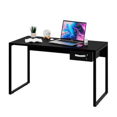 Mesa Para Escritório Diretor Estilo Industrial 1,35m C/ Gaveteiro Netmobil - Preto