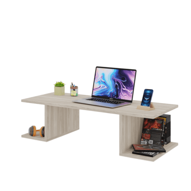 Mesa Suspensa Escrivaninha Computador 900x420 C/ Prateleiras - Dubai