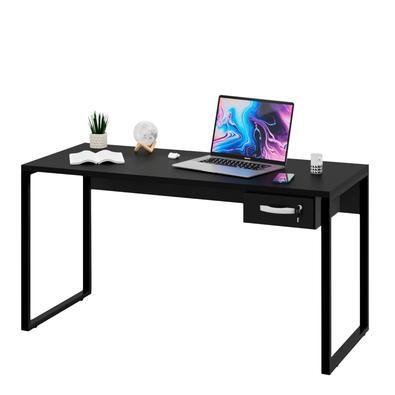 Mesa De Escritório Computador Industrial 1,50m Com Gaveteiro Netmobil - Preto