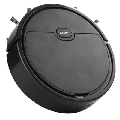 Aspirador De Pó Robô Inteligente Varredura Limpador Automático Cor Preto