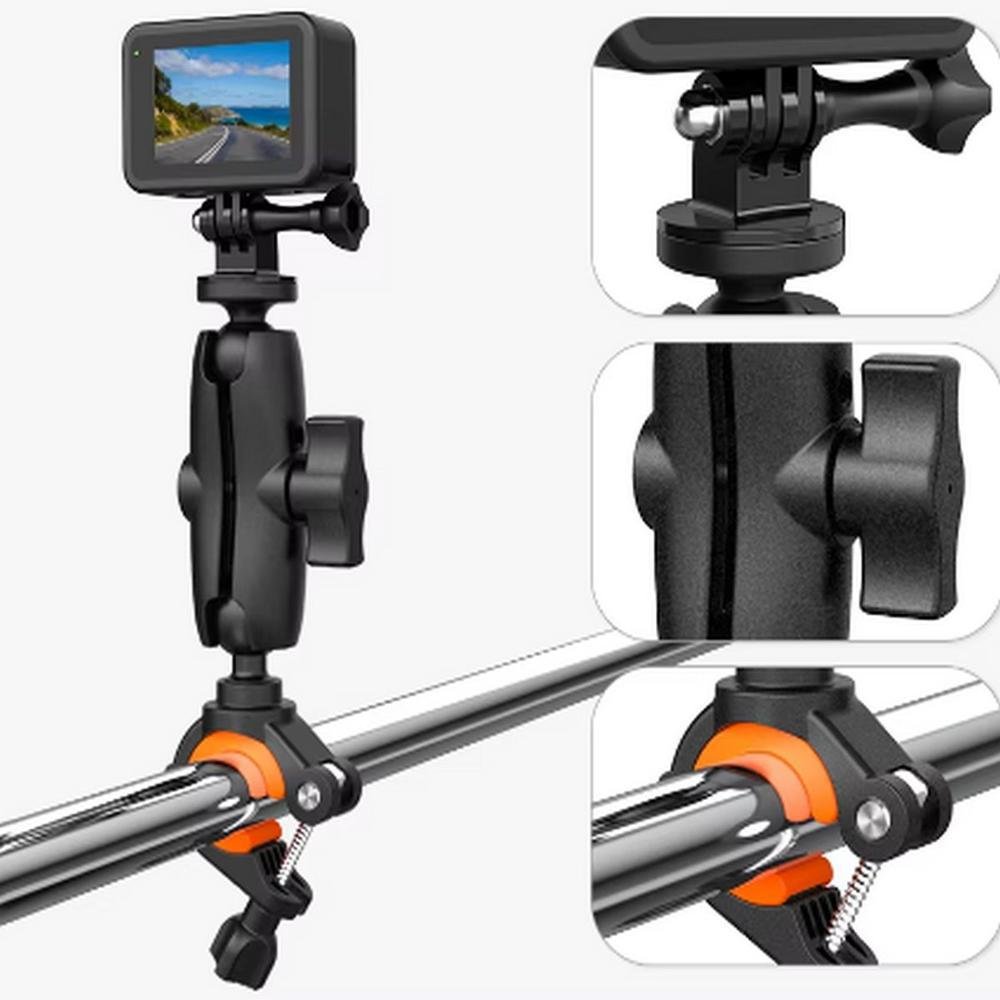 Imagem 3 de 5 do produto Suporte De Guidão 360° + Adaptador Para Câmeras Gopro E Similares