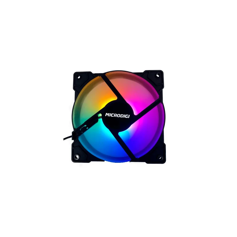 Imagem 4 de 4 do produto Kit Gabinete Gamer Microdigi Md-535, Kit Gamer Havit (mouse/teclado/mousepad/headset), 3 Coolers Microdigi Fmy
