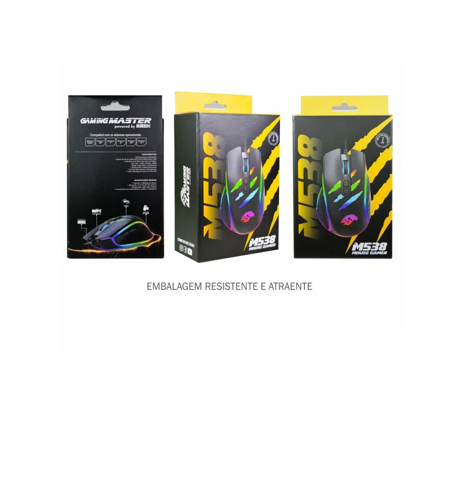 Imagem 4 de 5 do produto Mouse Gamer Garra RGB M538 Dpi7200 Programavel
