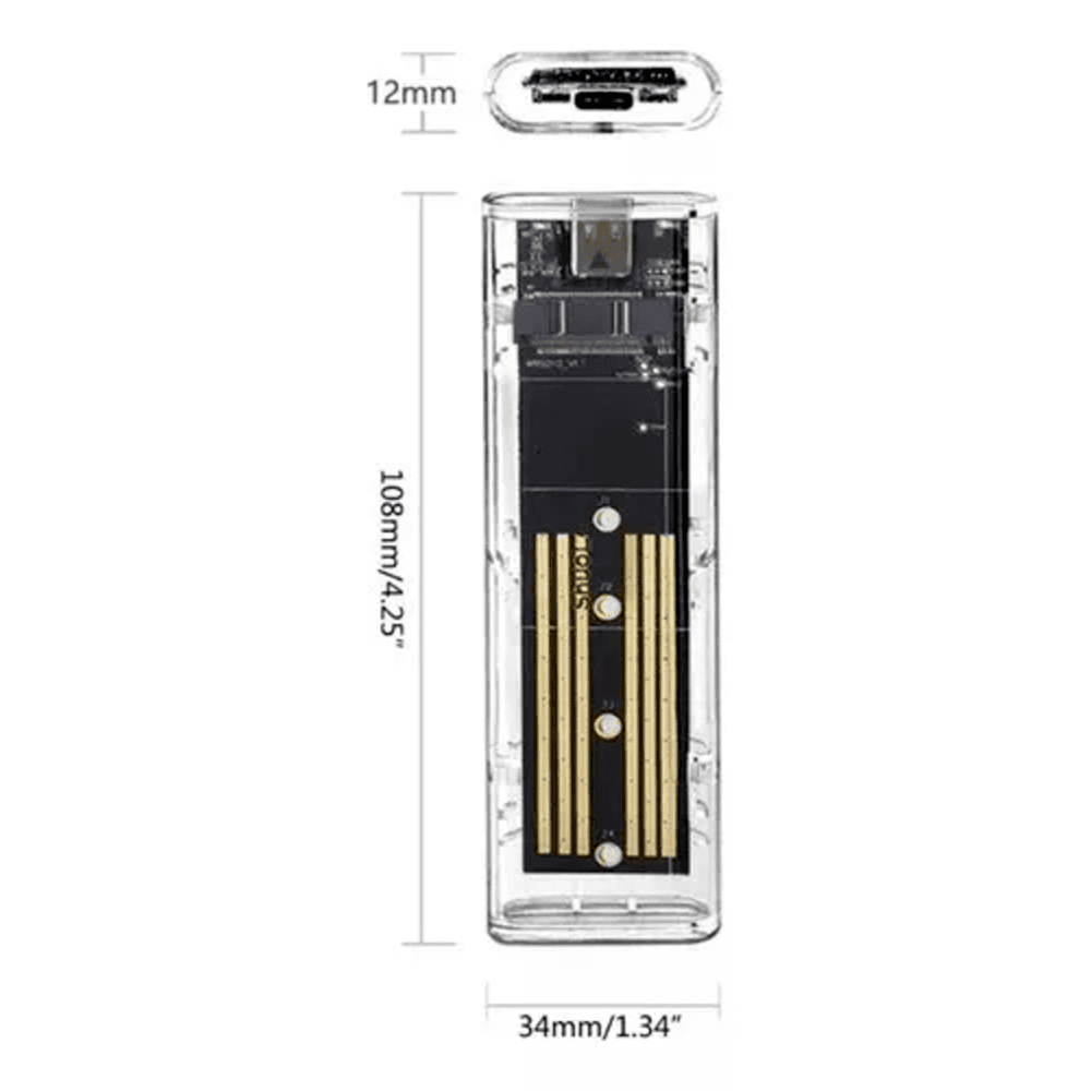 Imagem 5 de 5 do produto Case Externo Para SSD Nvme M.2 10gbps Type-c Ultra Fy-879