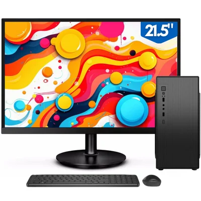 Computador Completo 2eletro Fast Intel Core i5, 8GB Ram, SSD 1TB, Bivolt, Monitor 21.5" Full Hd
