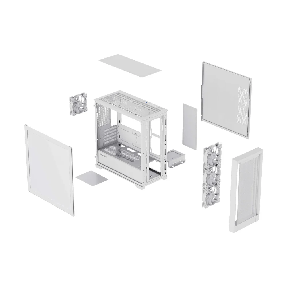 Imagem 2 de 5 do produto Gabinete Gamer Gamemax Defender Mini Tower Usb Lateral Vidro Branco