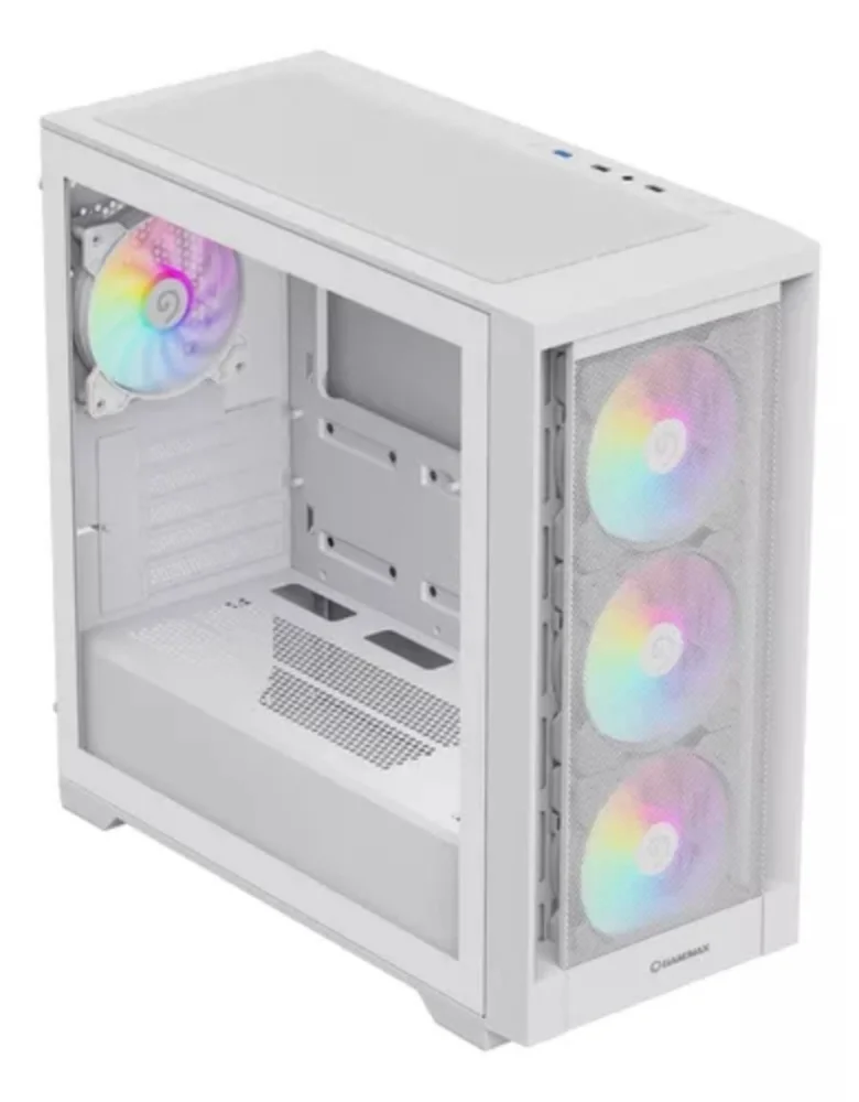 Imagem 3 de 5 do produto Gabinete Gamer Gamemax Defender Mini Tower Usb Lateral Vidro Branco