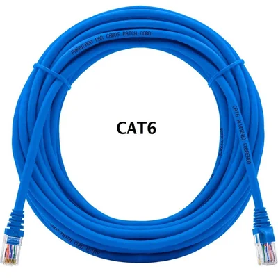Cabo Rede Cat6 10m Com Rj45 Crimpado Azul Lan Utp 10 Metros