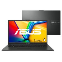Notebook Asus Vivobook Go 15 E1504fa AMD Ryzen 3-7320u, 4GB RAM, SSD 128GB, Tela 15.6" Full HD, Linux Keepos, Black - Nj1291
