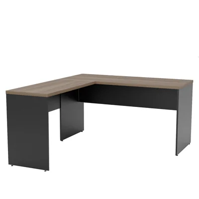 Mesa De Escritório Em L 1.60x1.50 Netmobil Tampo 30mm - Nogal