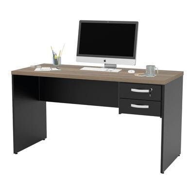 Mesa De Escritório Escrivaninha 1.40x60 C/gaveteiro Netmobil - Nogal