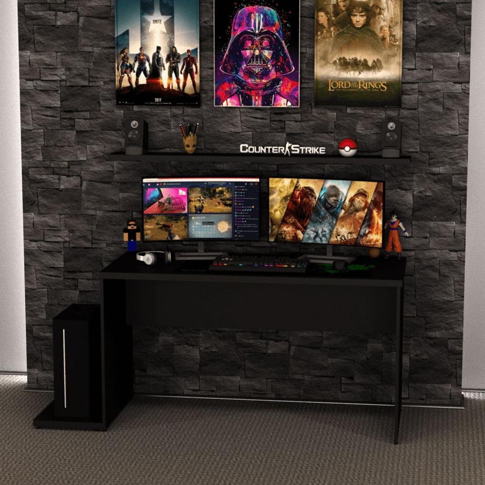 Imagem 3 de 5 do produto Mesa Para Computador Gamer 1400x600 Netmobil - Preto