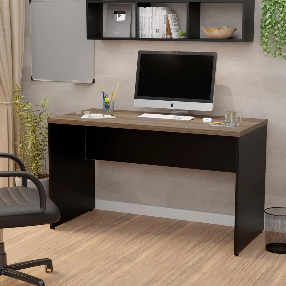 Imagem 5 de 5 do produto Mesa De Escritório Escrivaninha 1.20x60 Tampo 30mm Netmobil - Nogal