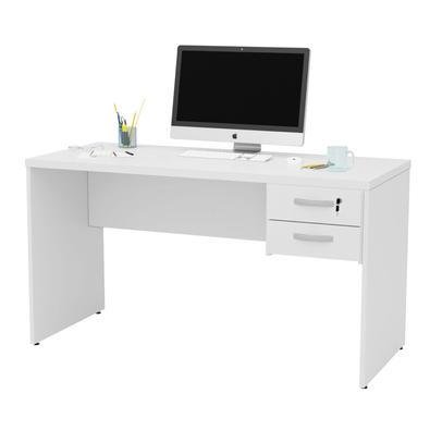 Mesa De Escritório Escrivaninha 1.40x60 C/gaveteiro Netmobil - Branco