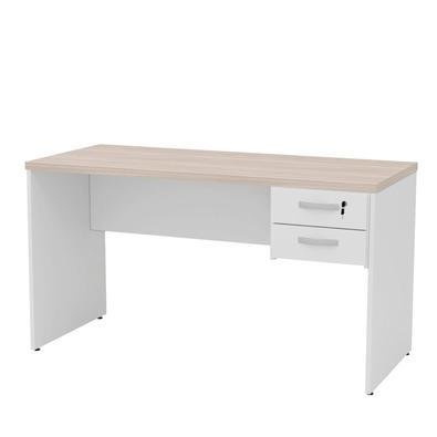 Mesa De Escritório Escrivaninha 1.40x60 C/gaveteiro Netmobil - Branco/dubai