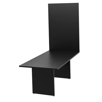 Mesa De Reunião Com Painel Tv 2mx1m Tpo Rengrossado Netmobil - Preto
