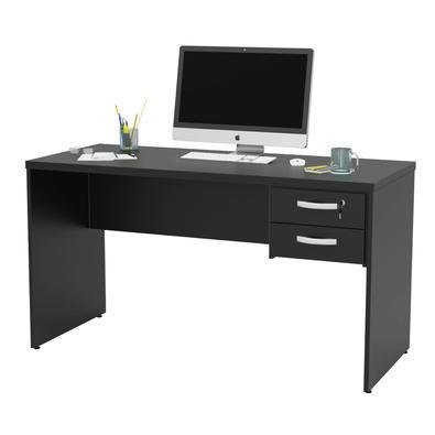 Mesa De Escritório Escrivaninha 1.40x60 C/gaveteiro Netmobil - Preto