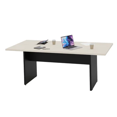 Mesa Para Reunião Retangular 2mx1m Tpo Reengrossado Netmobil - Dubai