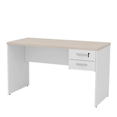Mesa De Escritório 1.20x60 Com Gaveteiro Tampo 30mm Netmobil - Branco/dubai