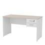 Mesa De Escritório 1.20x60 Com Gaveteiro Tampo 30mm Netmobil - Branco/dubai