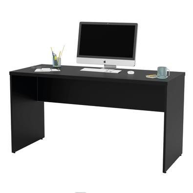 Mesa De Escritório Escrivaninha 1.60x60 Tampo 30mm Netmobil - Preto