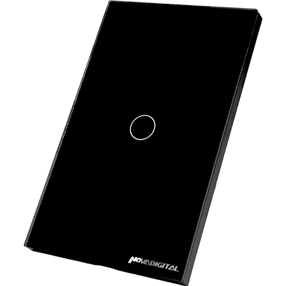 Imagem 2 de 5 do produto Interruptor Inteligente Lite 1 Botão Touch Wi-fi Preto Novadigital Lite-ws1-b