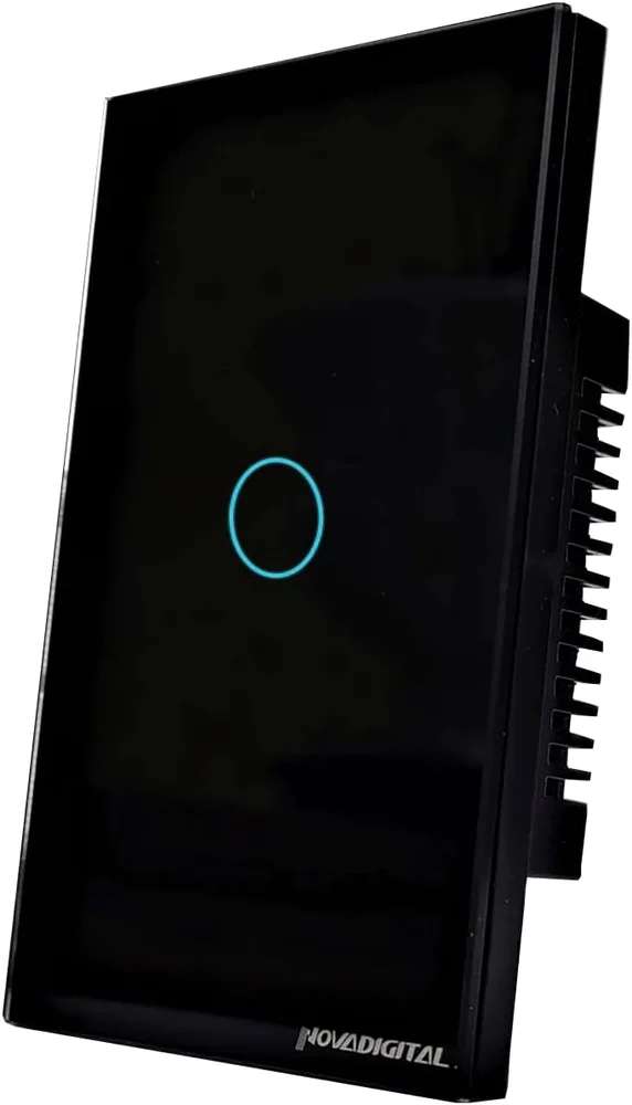 Imagem 4 de 5 do produto Interruptor Inteligente Lite 1 Botão Touch Wi-fi Preto Novadigital Lite-ws1-b