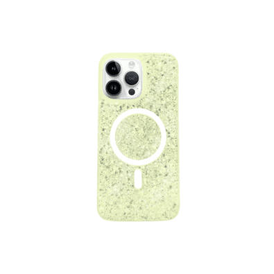 Capa Capinha Case Brilho Luxo Glitter Magsafe Magnético Cor Amarelo iPhone 11