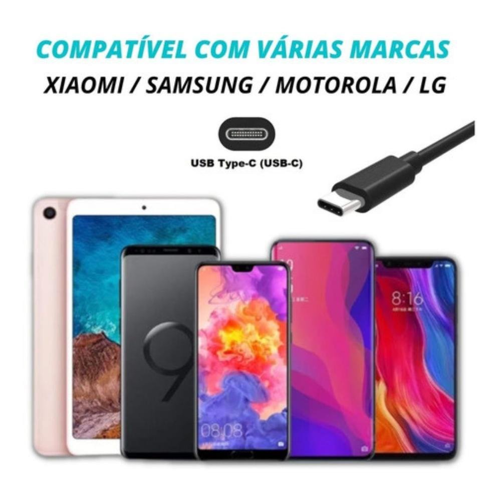 Imagem 4 de 4 do produto Carregador Turbo Preto Rápido Veloz Para Iphone 15 Pro Max
