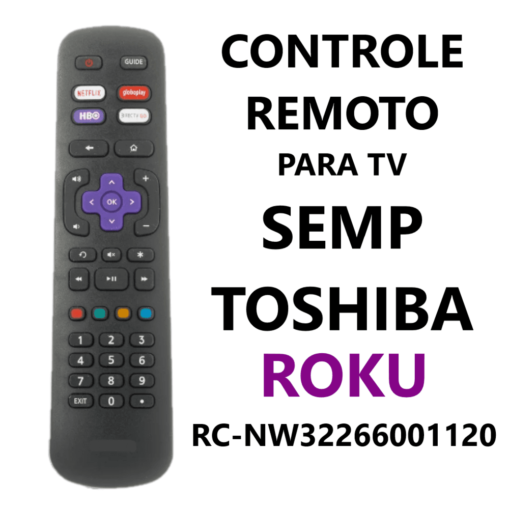 Imagem 2 de 3 do produto Controle Remoto Semp Toshiba Roku Rc-nw32266001120 -7358 -9185